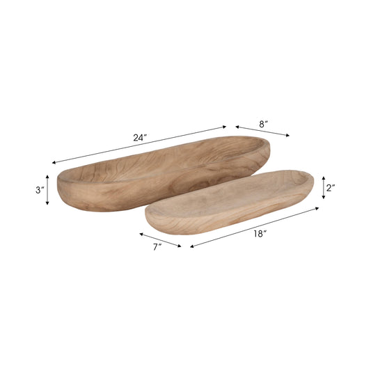 Natural Wood Decorative Plates
