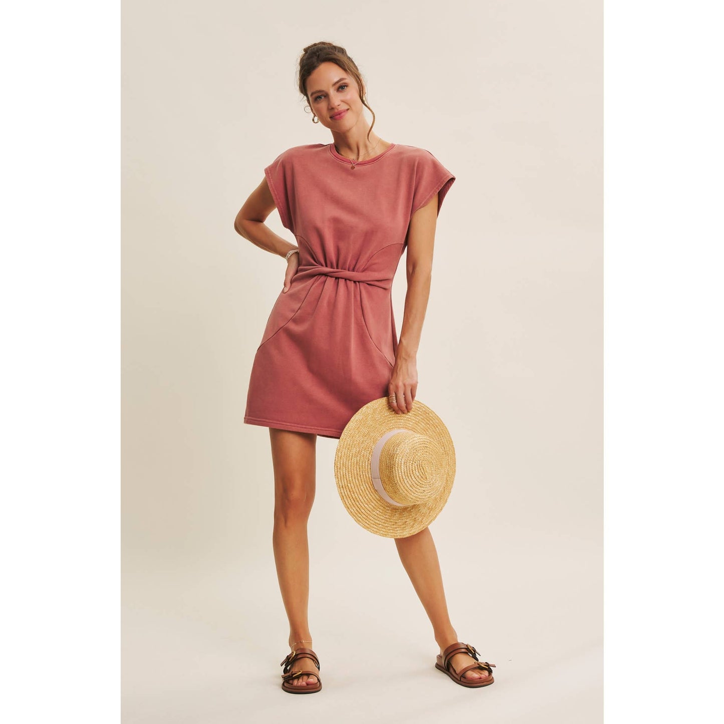 Twist Terry Mini Dress