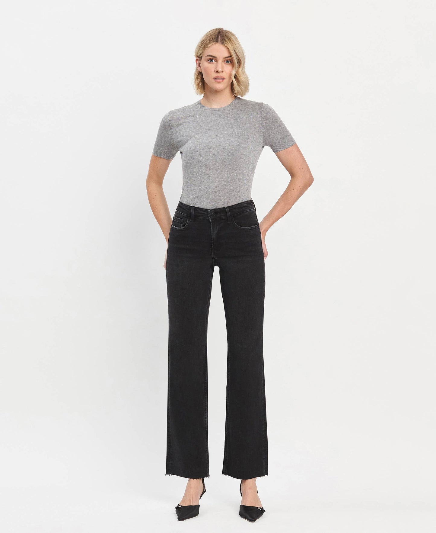 Smooth Flying Monkey High Rise Slim Wide Jeans