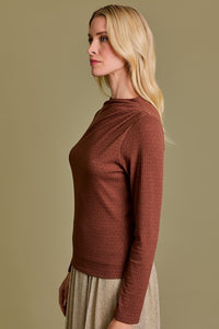 Bowing Mock Neck Top