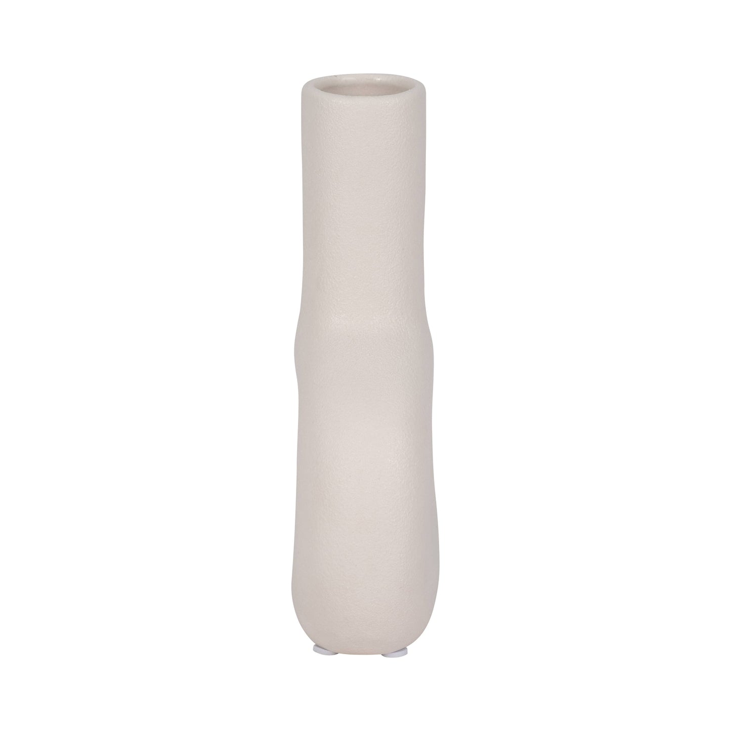 Ivory Ceramic Modern Abstract Cut-out