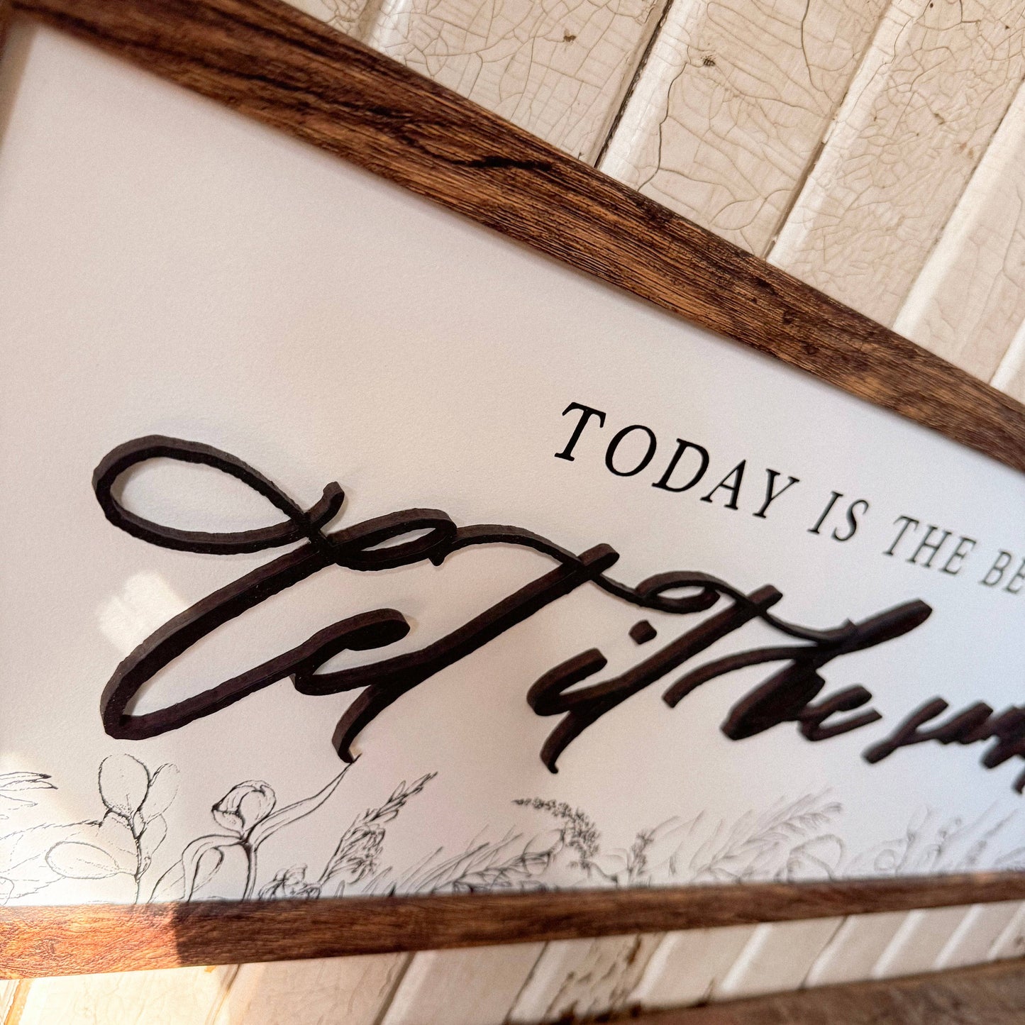 Let It Be Something Good Inspirational Quote Wood Sign
