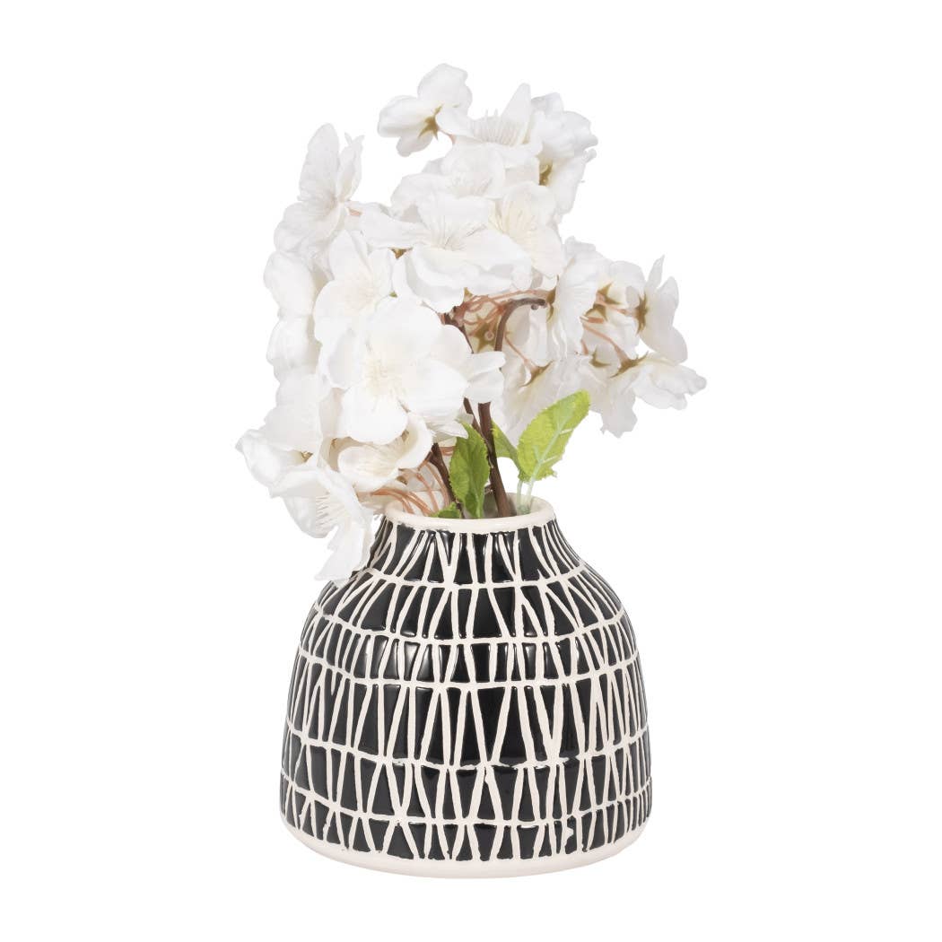 Black Ceramic Modern Tribal Pattern