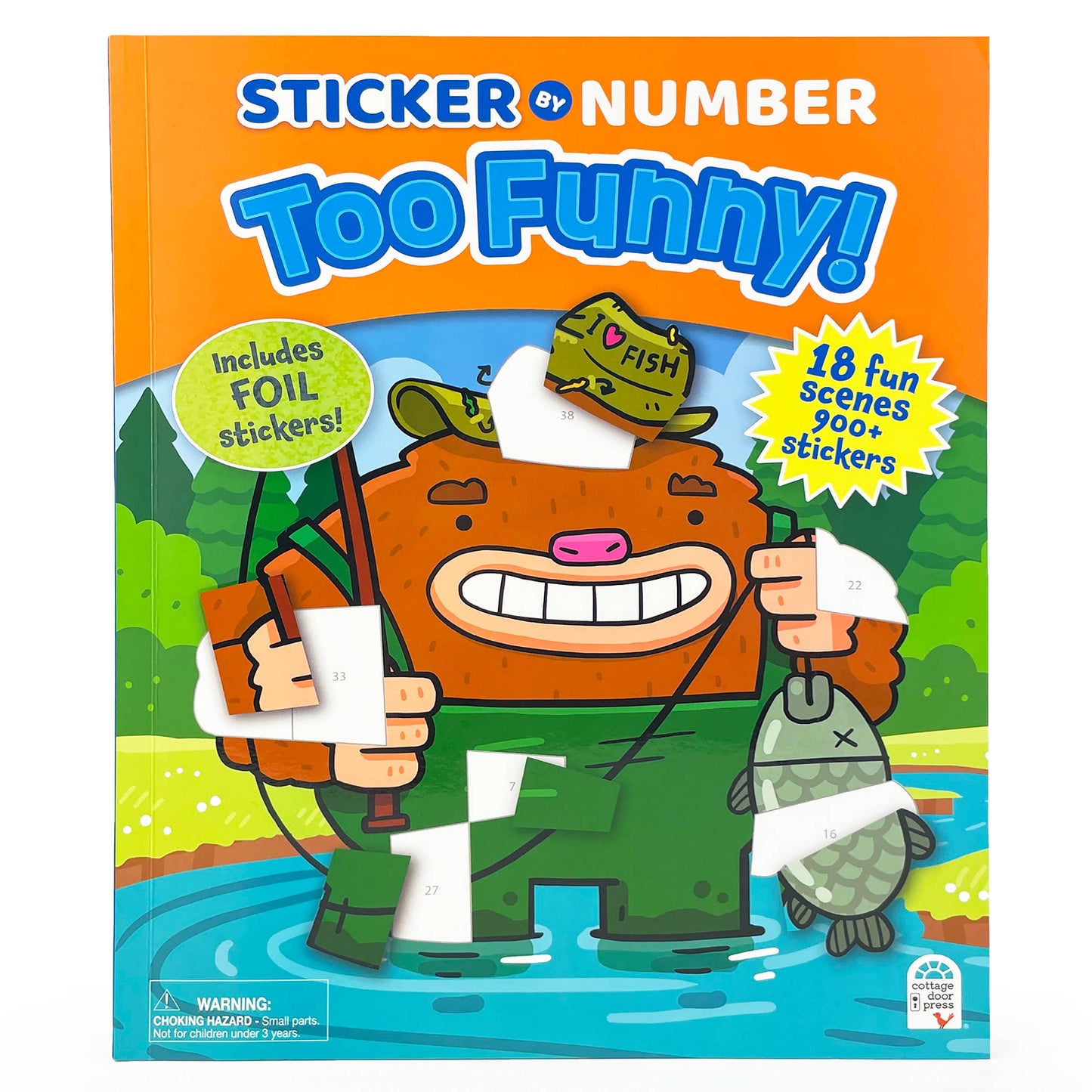Too Funny! Sticker by Number Activity Book for Kids