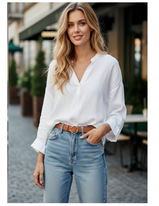 Open circle pin buckle fashion belt