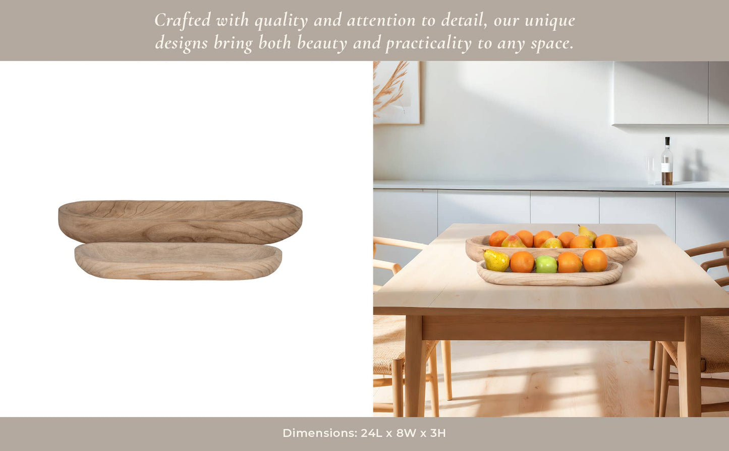Natural Wood Decorative Plates