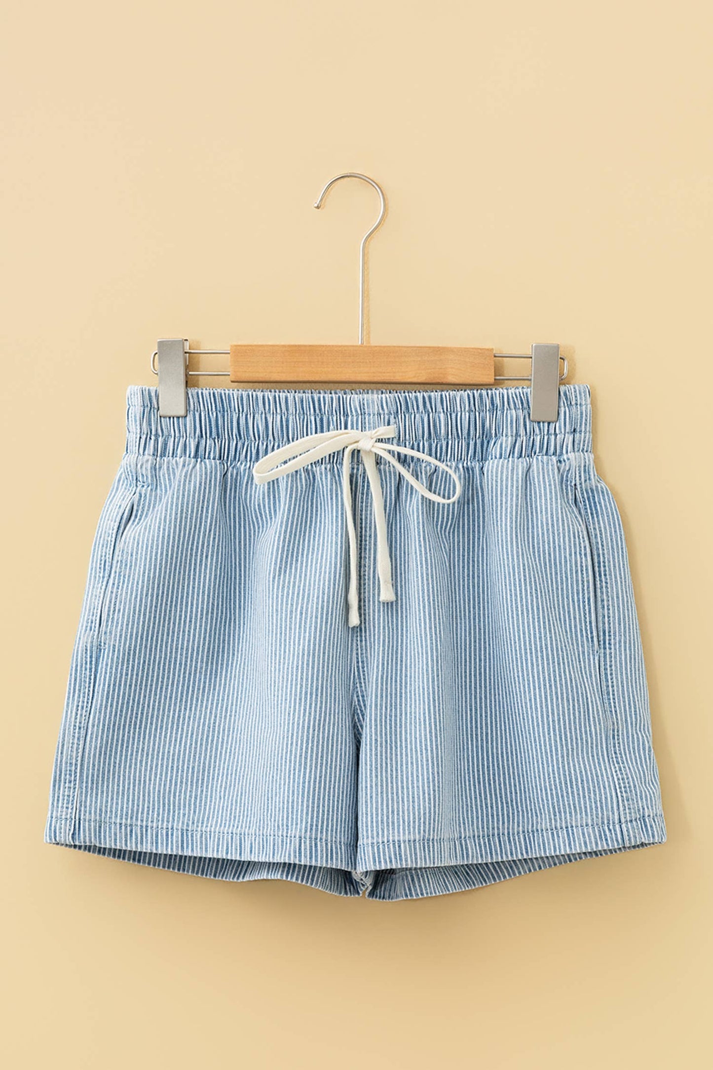 Elastic Waist Striped Short