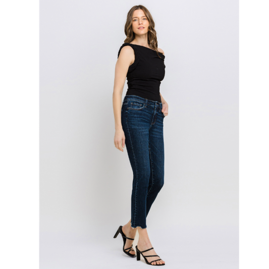 Vervet Carlene Mid Rise Crop Slim Straight