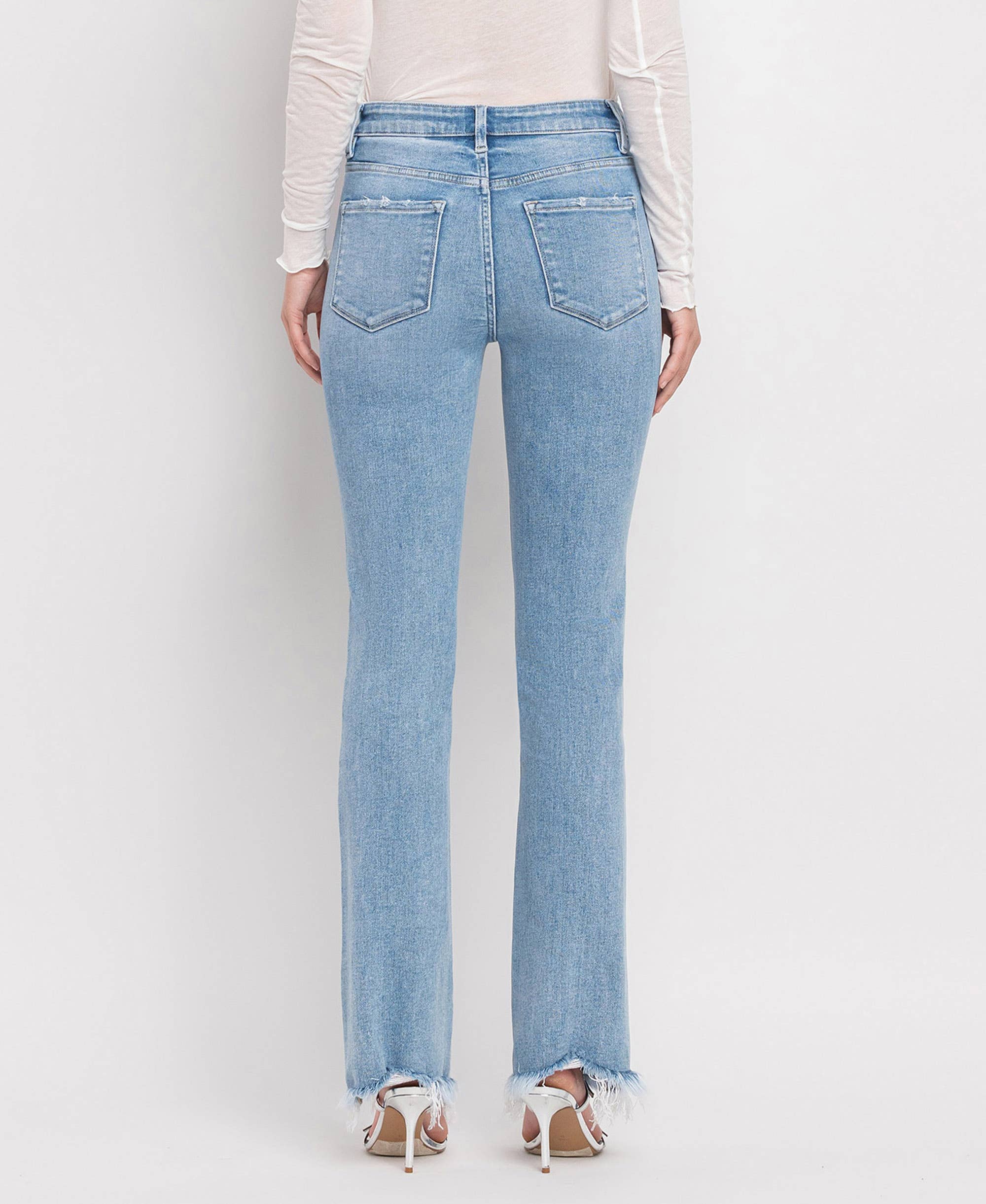 Blue Flame Flying Monkey High Rise Mini Bootcut Jeans