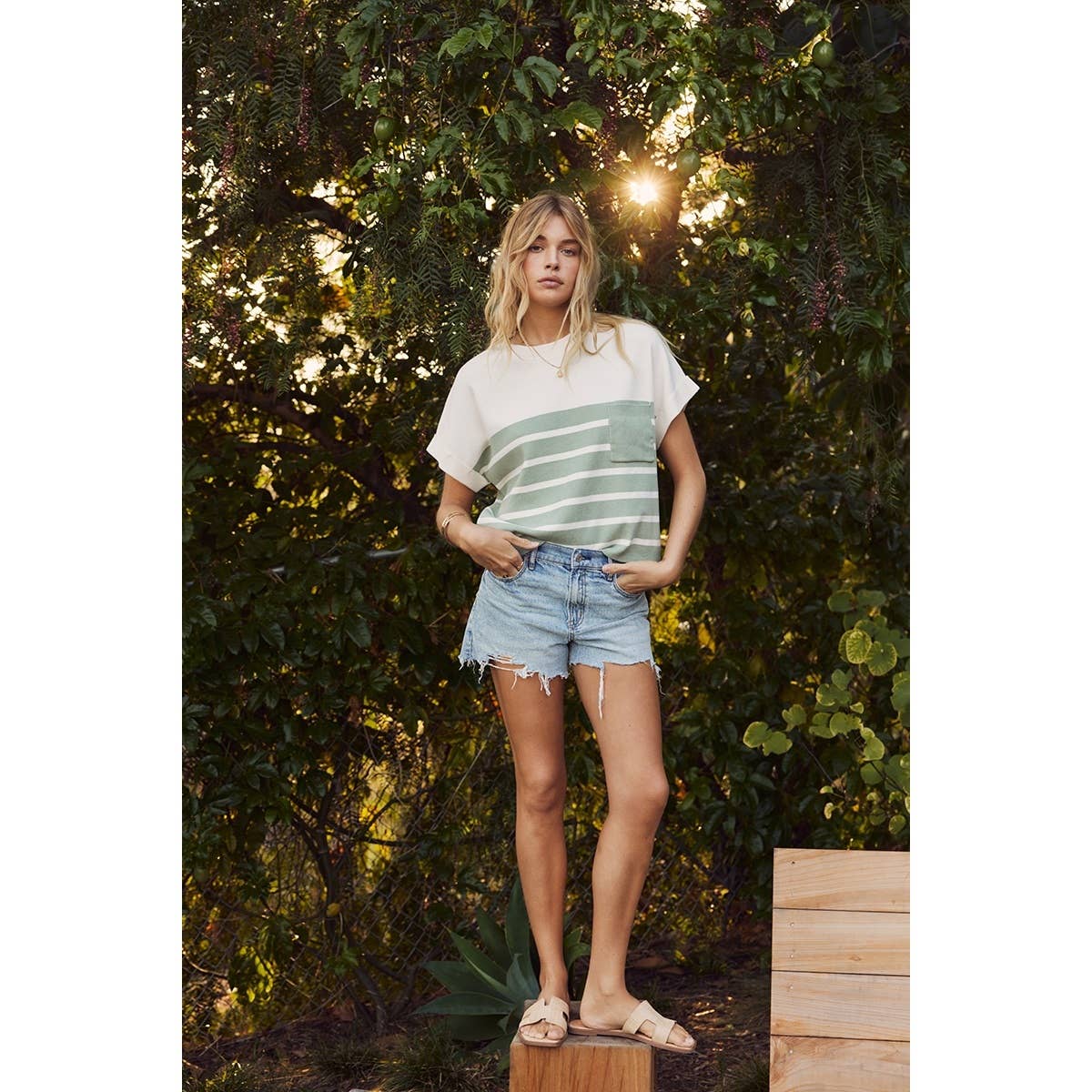 Easy Stripe Knit Top