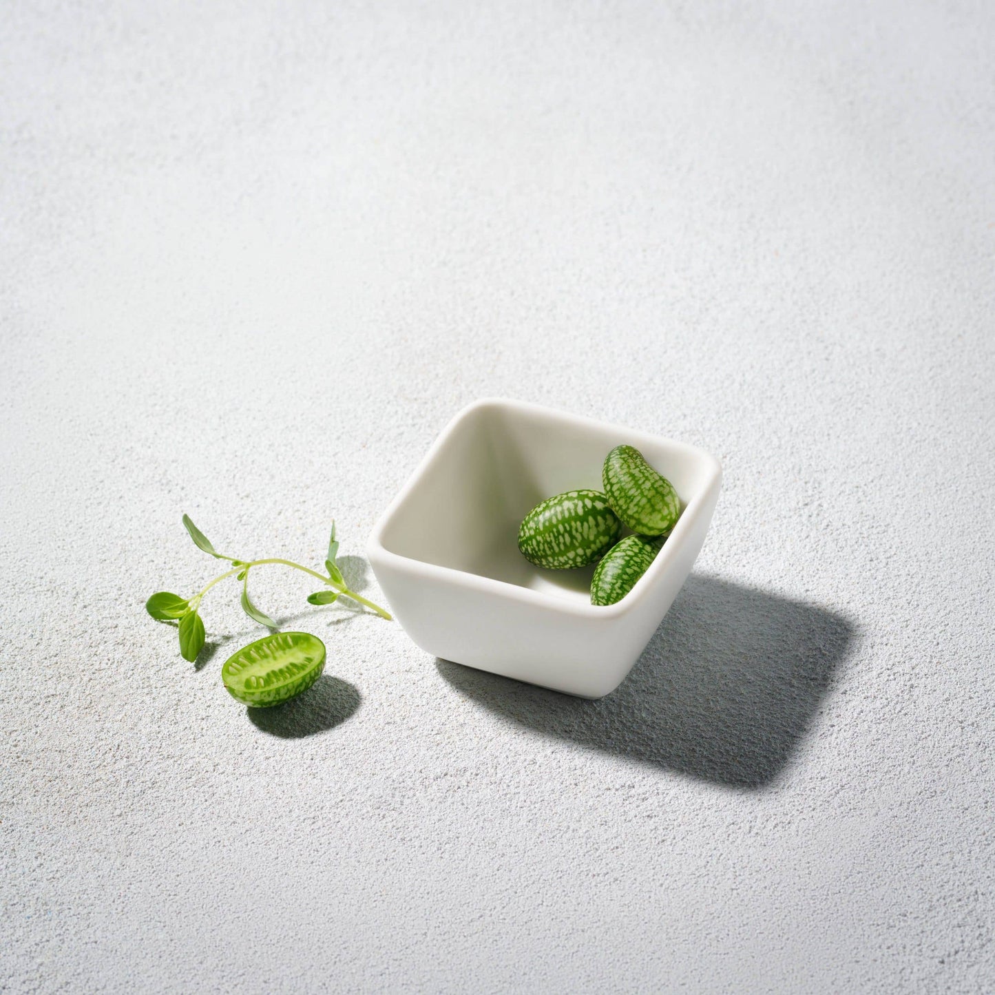 Vikko Lightning - White Deep Square Sauce Dish, 2.5"