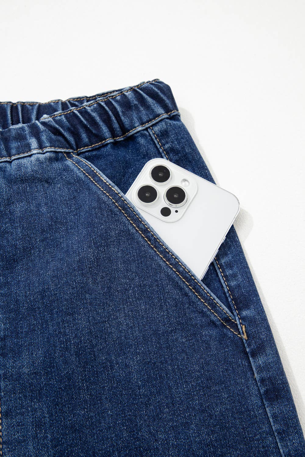 Raw Hem Wide Leg Denim Pants