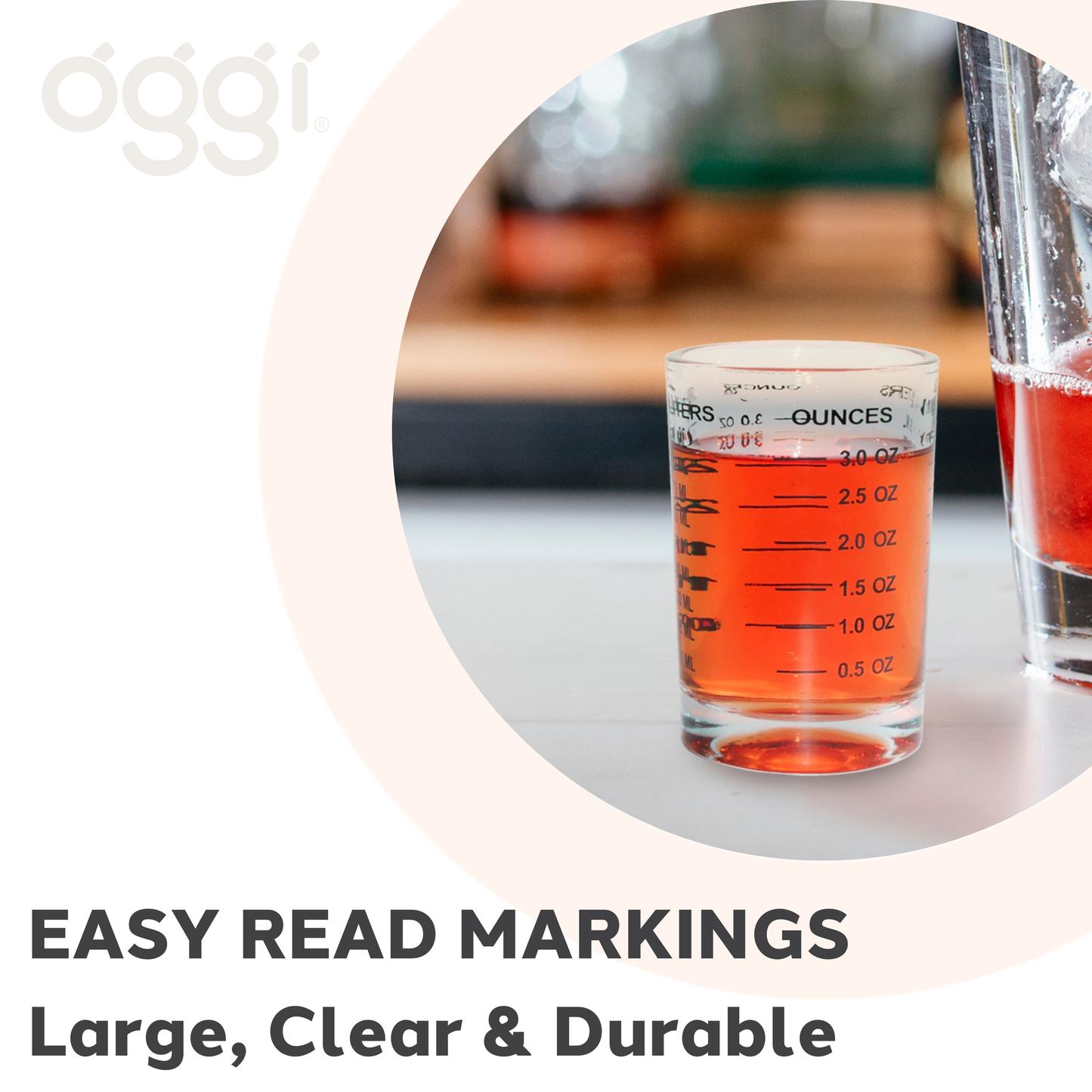 Shot Glass with Measurement Markings - 3 oz/90 ml