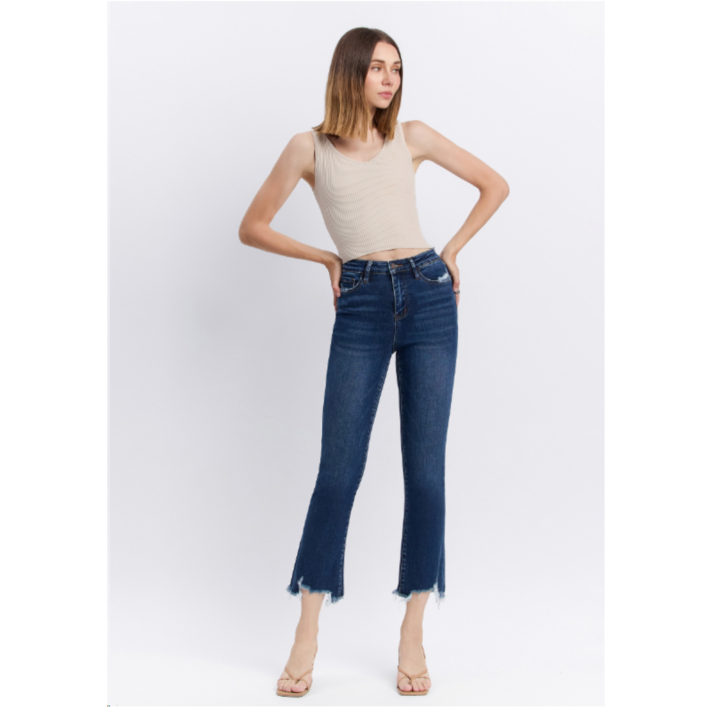 Vervet Bella High Rise Ankle Flare
