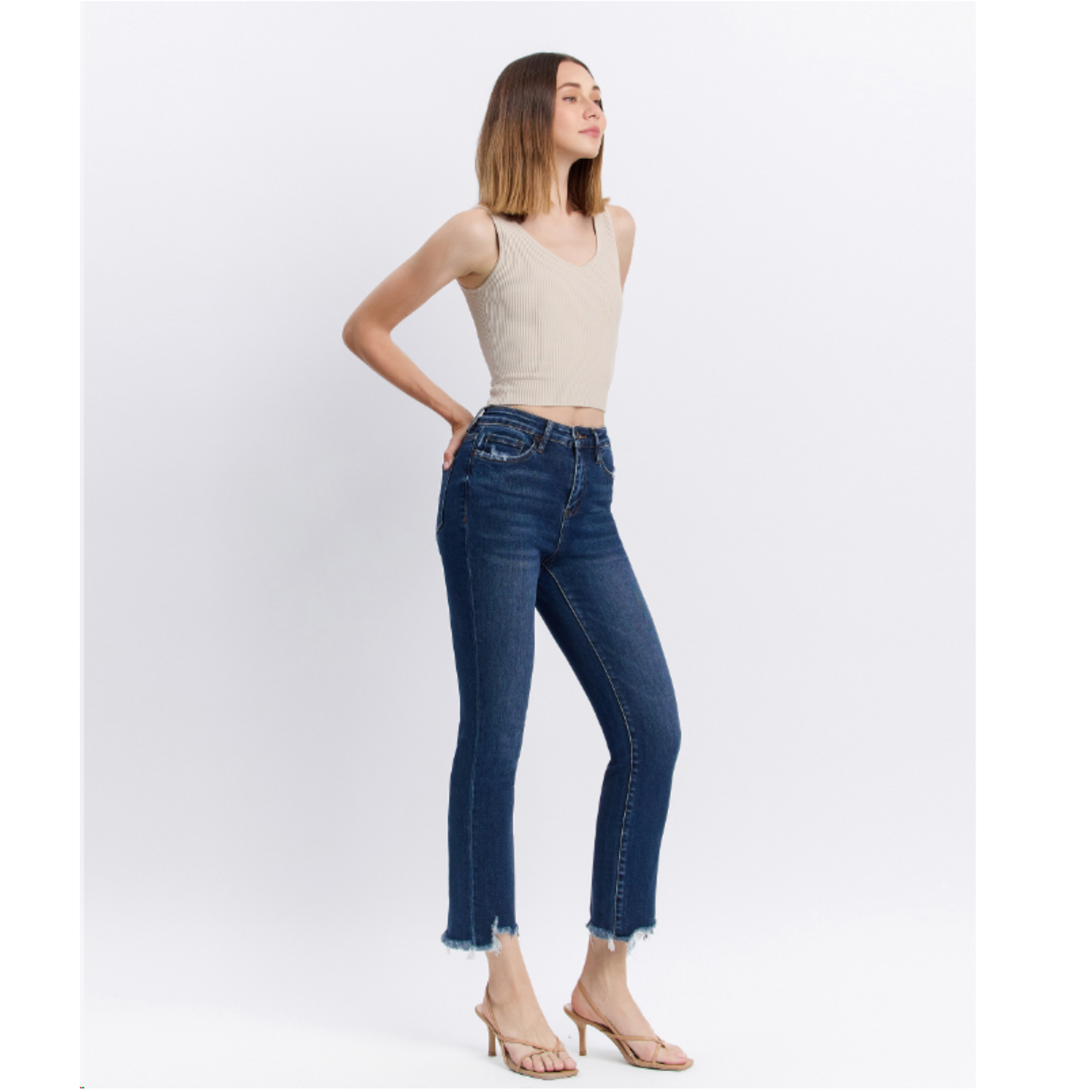 Vervet Bella High Rise Ankle Flare