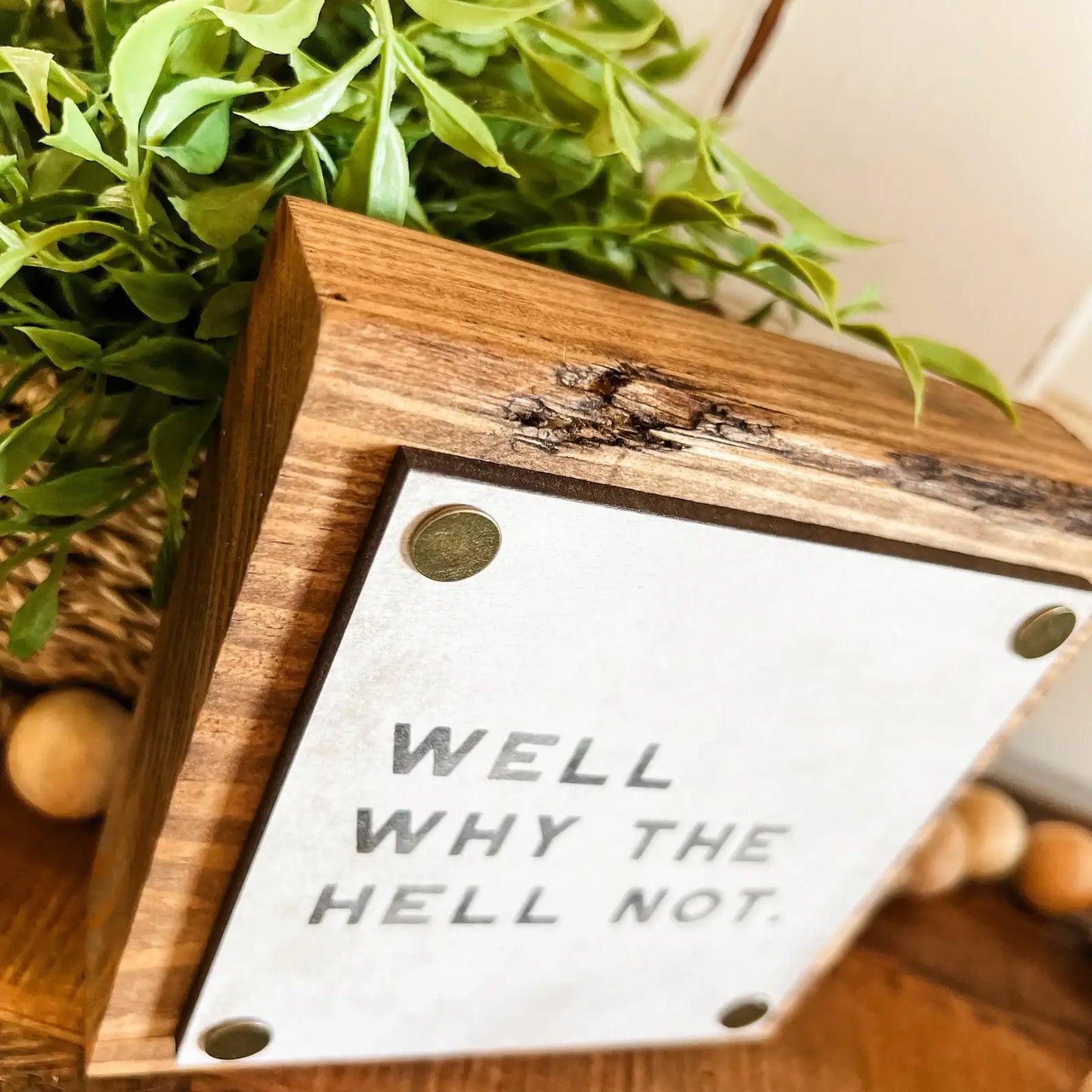Funny Mini Wood Block Sign