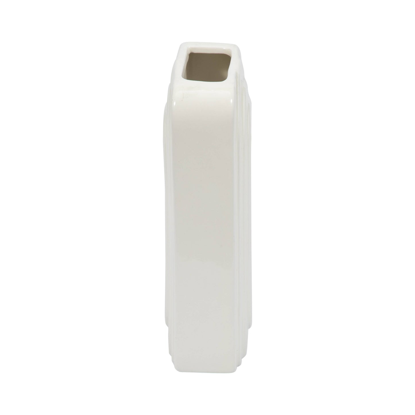 White Ceramic Rectangle Etched Arch