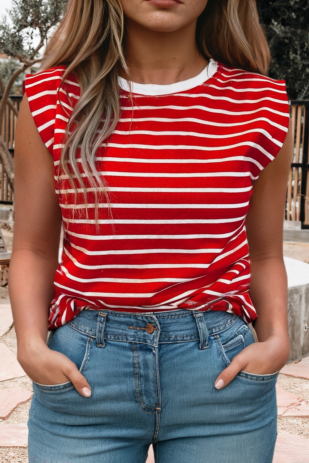 Stripe Ribbed Tank