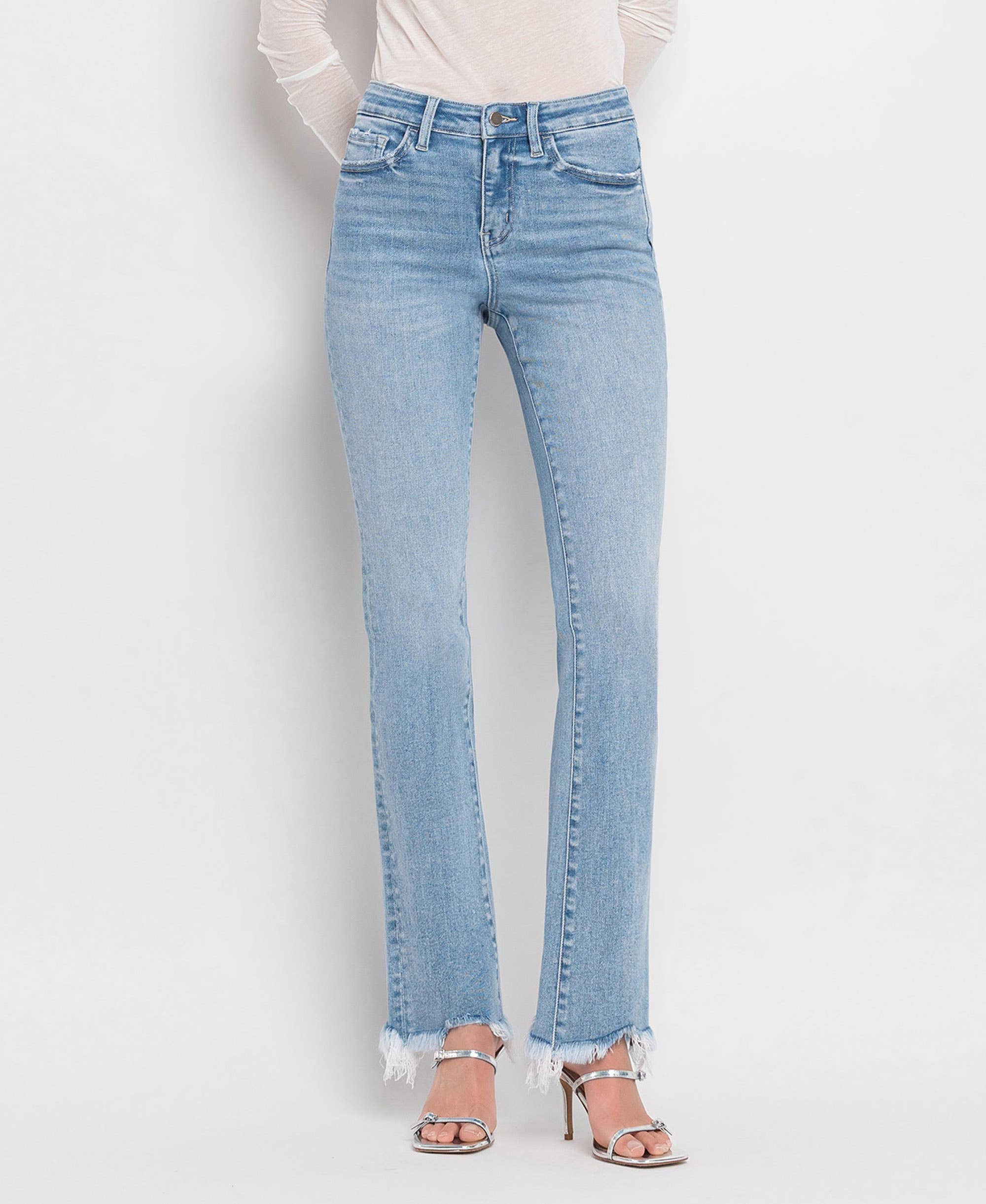 Blue Flame Flying Monkey High Rise Mini Bootcut Jeans