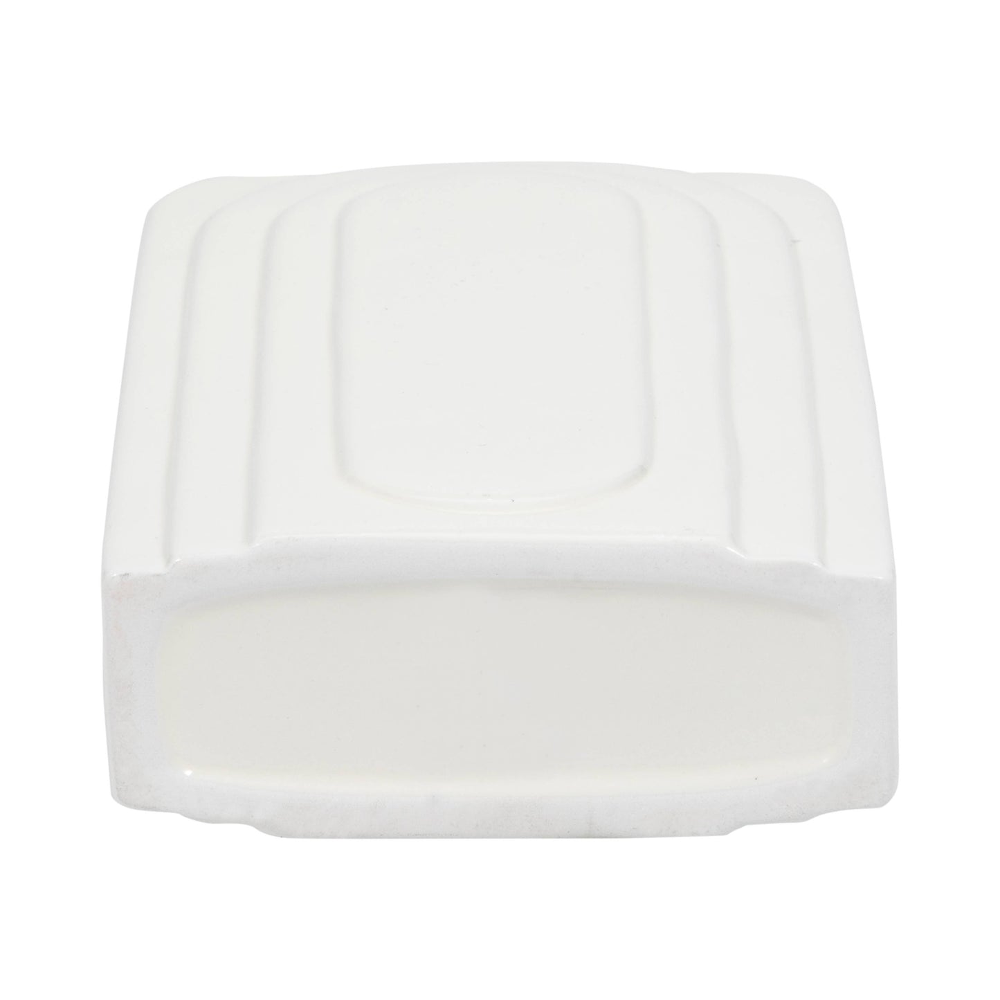 White Ceramic Rectangle Etched Arch