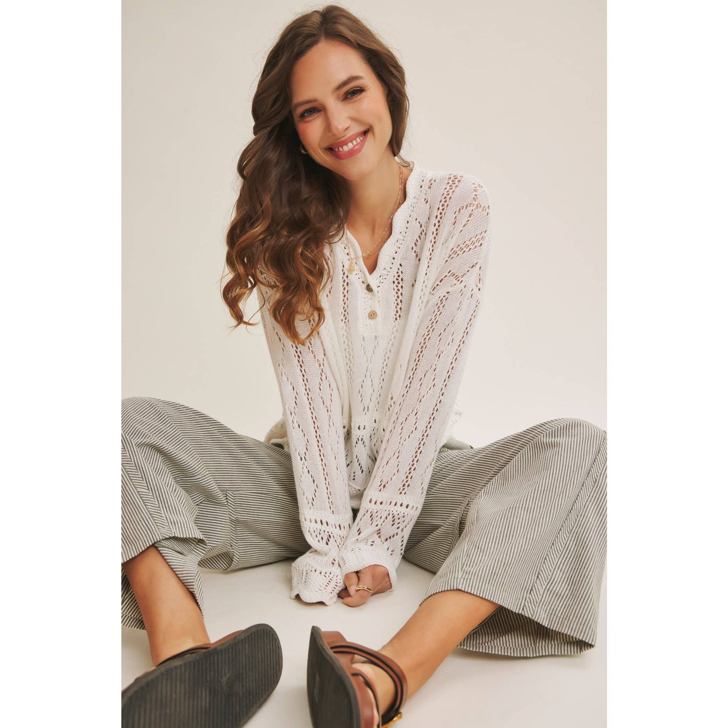 Crochet Scalloped Sweater