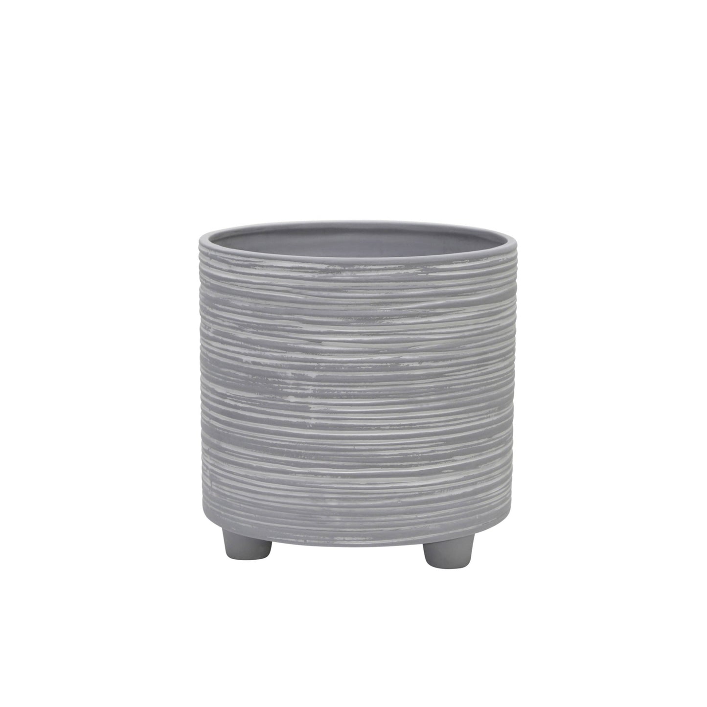 Grey Patterned Ceramic Footed