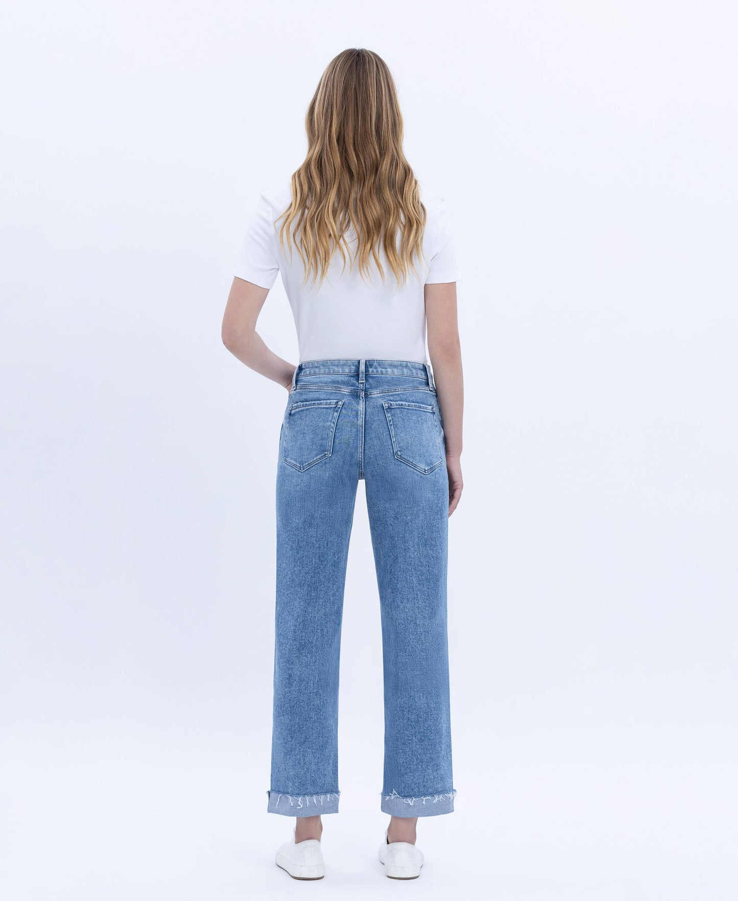 Delectable Flying Monkey High Rise Cuffed Crop Straight Jean