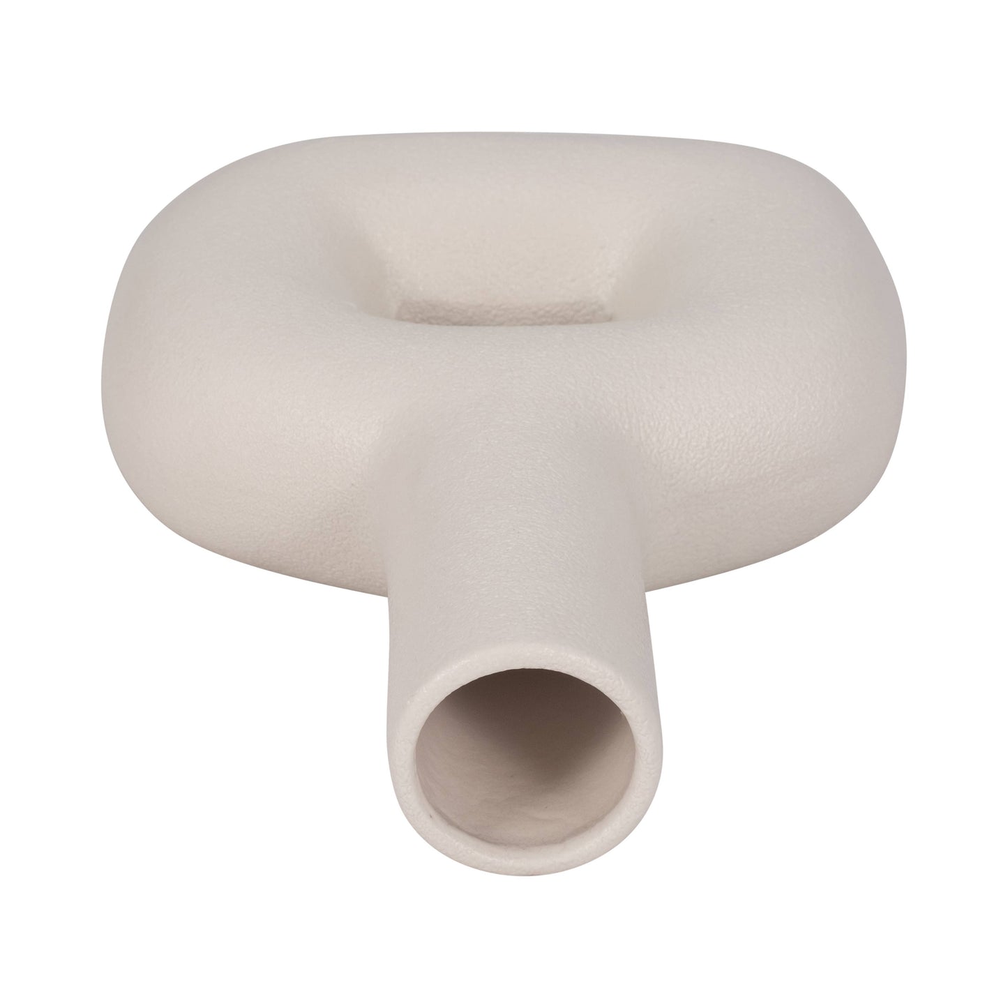Ivory Ceramic Modern Abstract Cut-out
