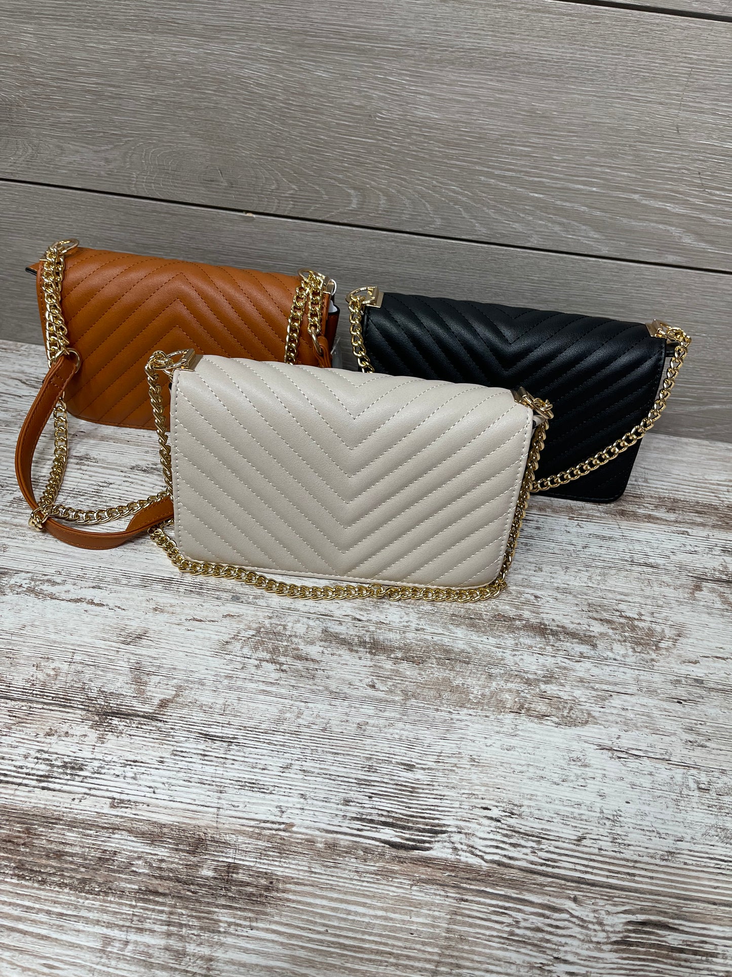 Chevron Quilted Crossbody