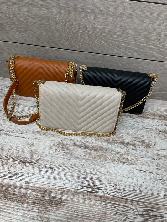 Chevron Quilted Crossbody