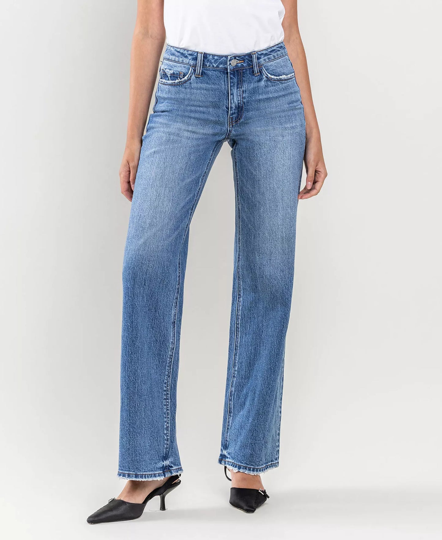 Astonishing High Rise Wide Leg Vervet Denim