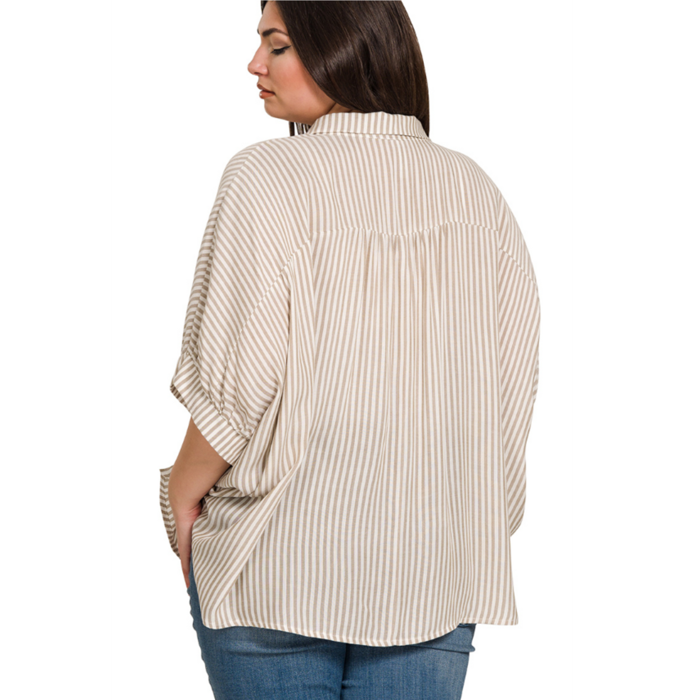 Sandbar Stripe Oversized Button Up