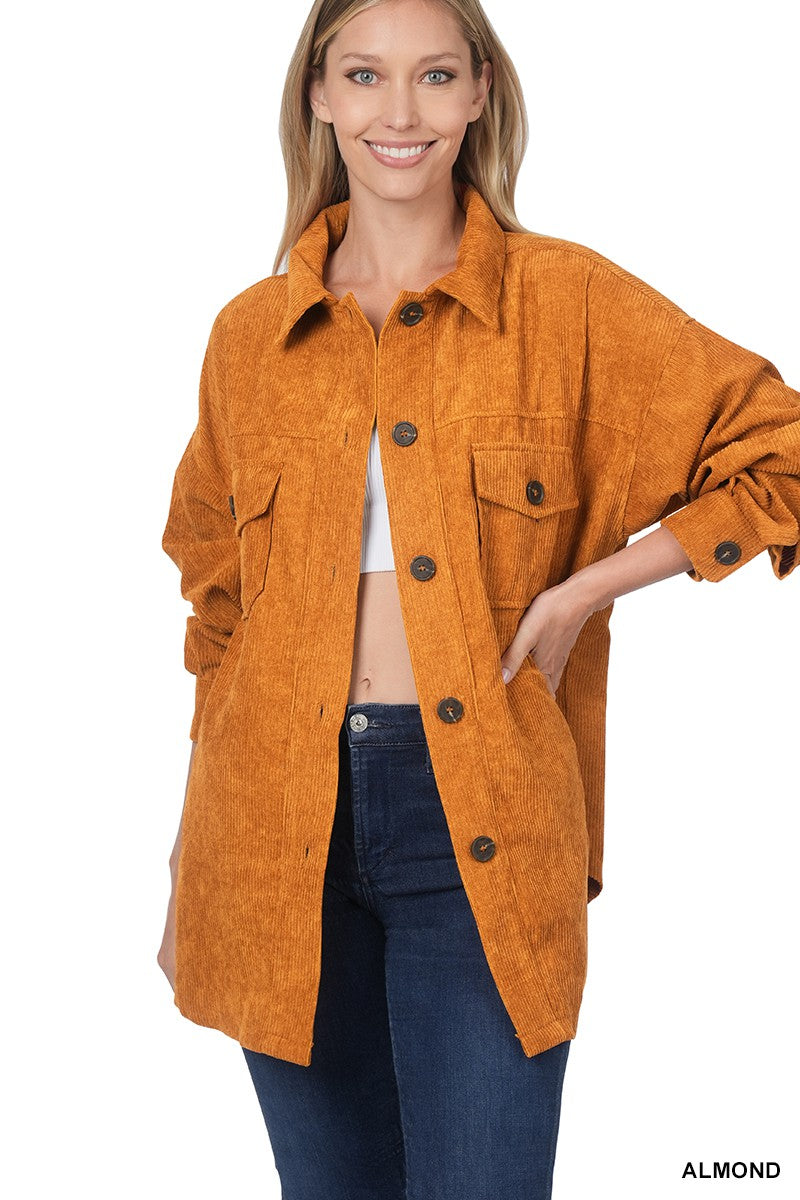Oversized Corduroy Shacket