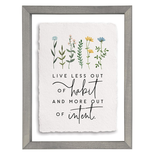 Live Out Of Intent