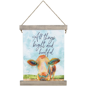 Bright and Beautiful Cow Canvas