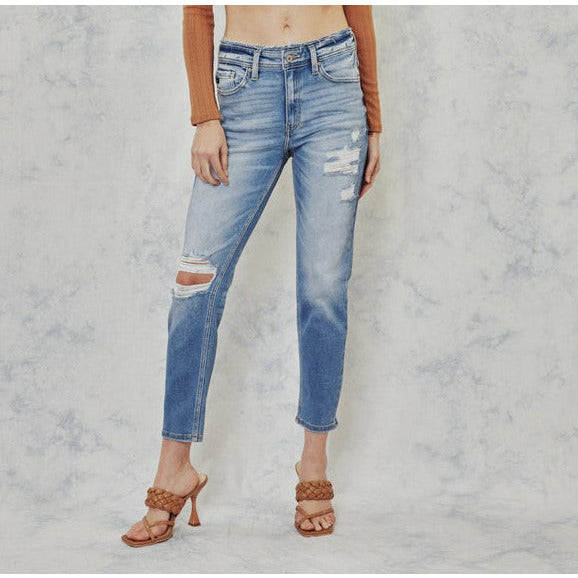 Clemence High Rise Mom Jeans