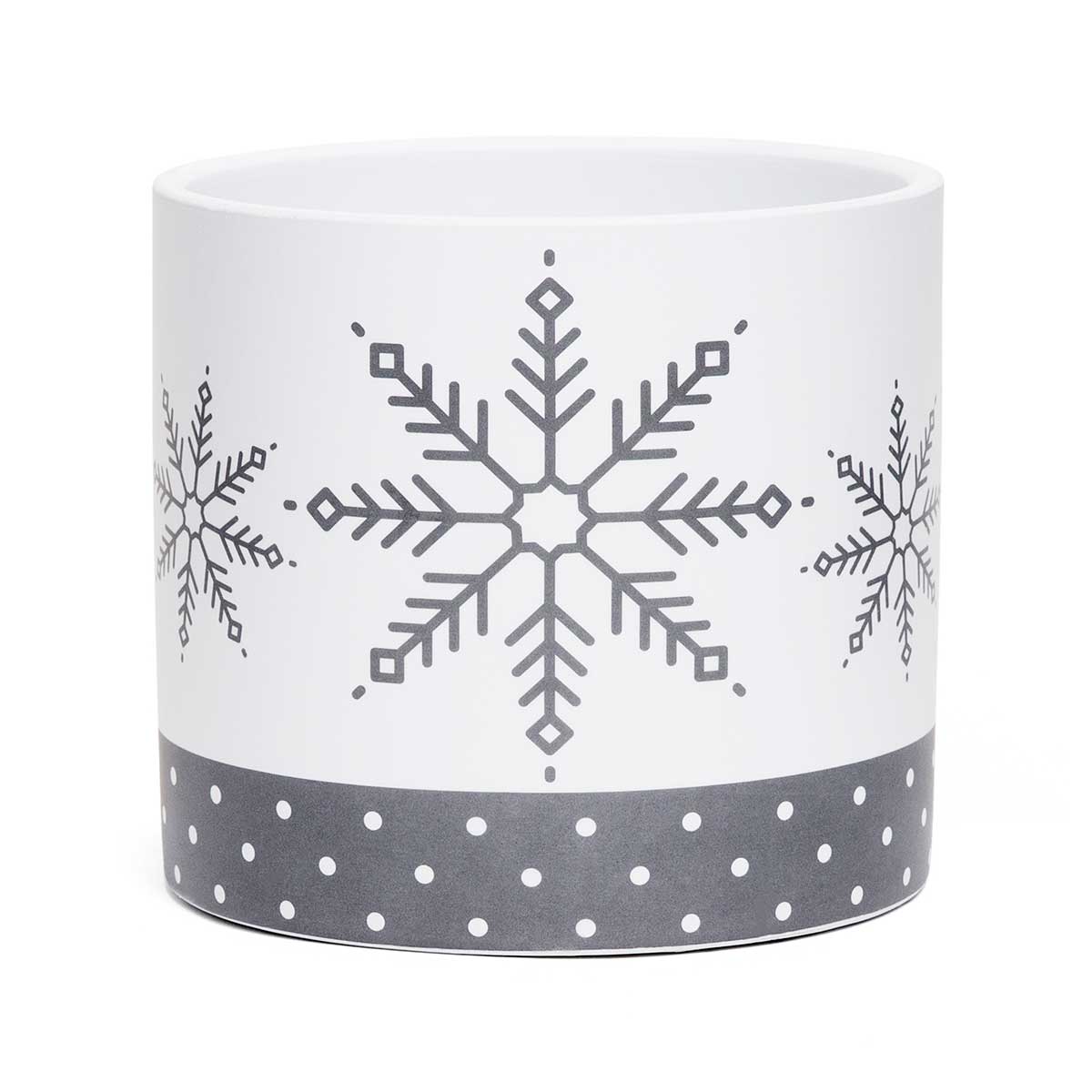 Snowflake Border Pot