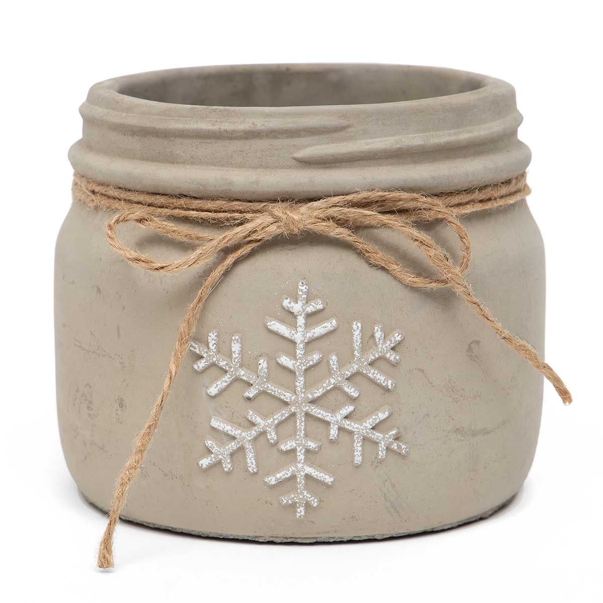 Snowflake Concrete Jar