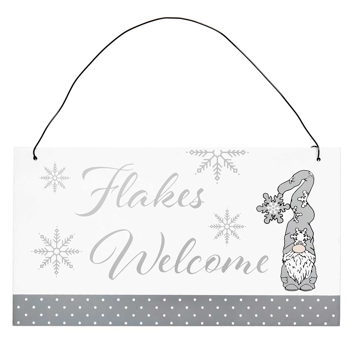 Snowflakes Welcome Wood Sign