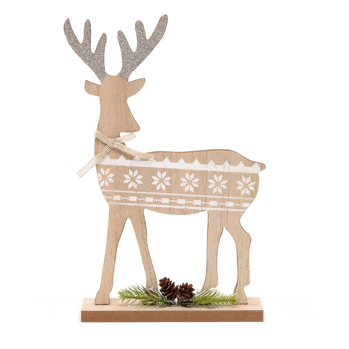 Winter Vision Large Wood Deer Sign