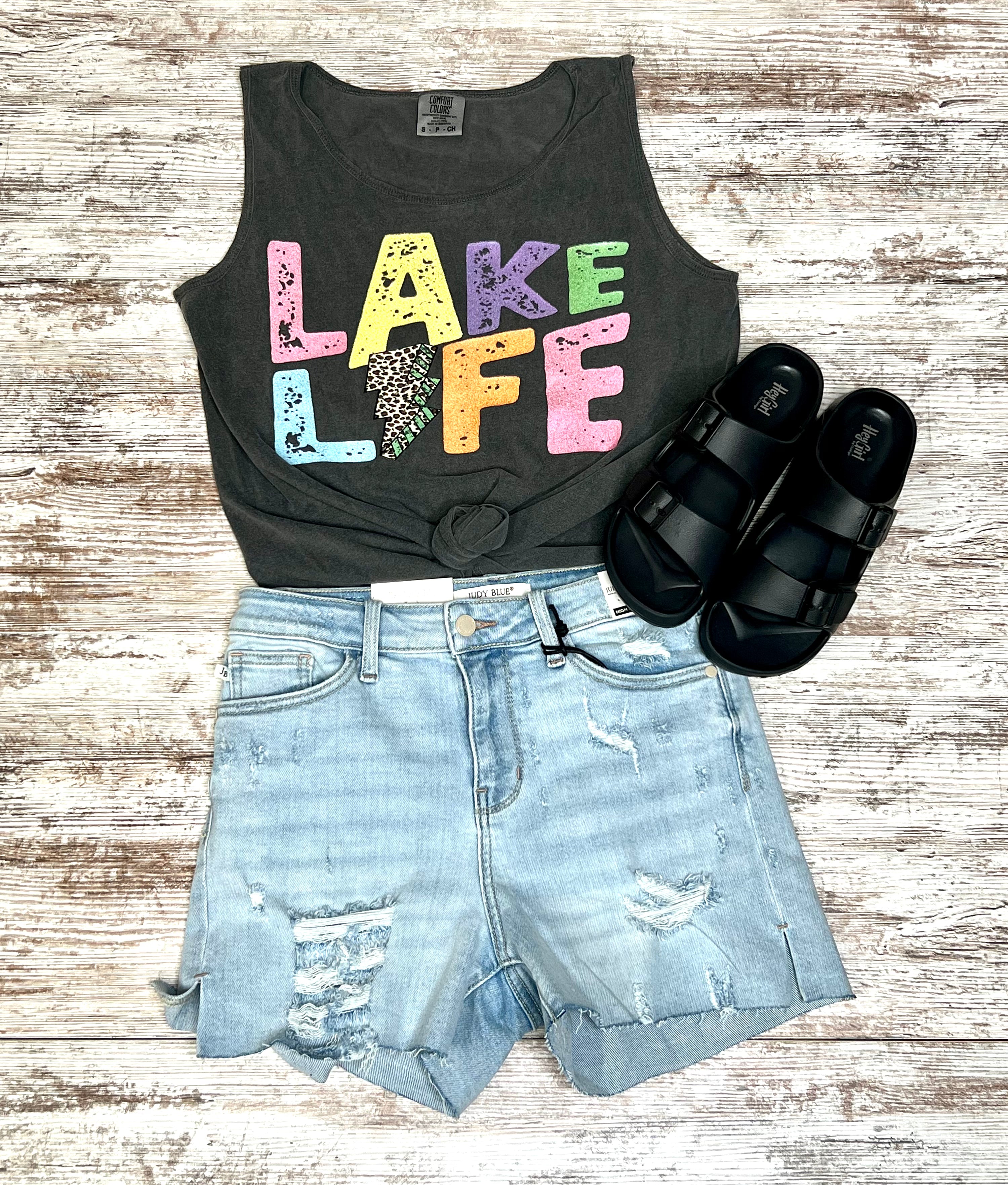 Lake Life Glitter Tank