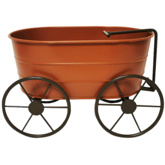 Metal Floral Wagon